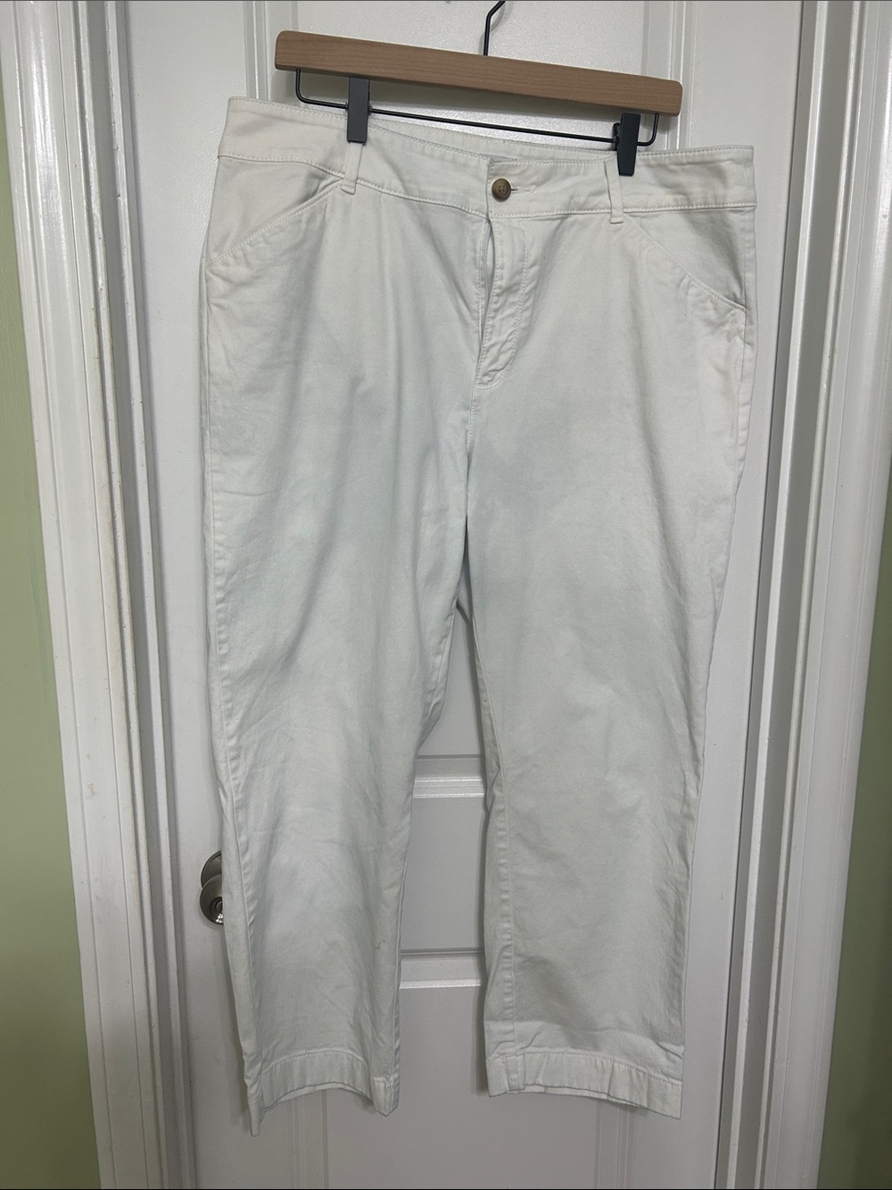 LOFT outlet White Straight-Leg Trousers